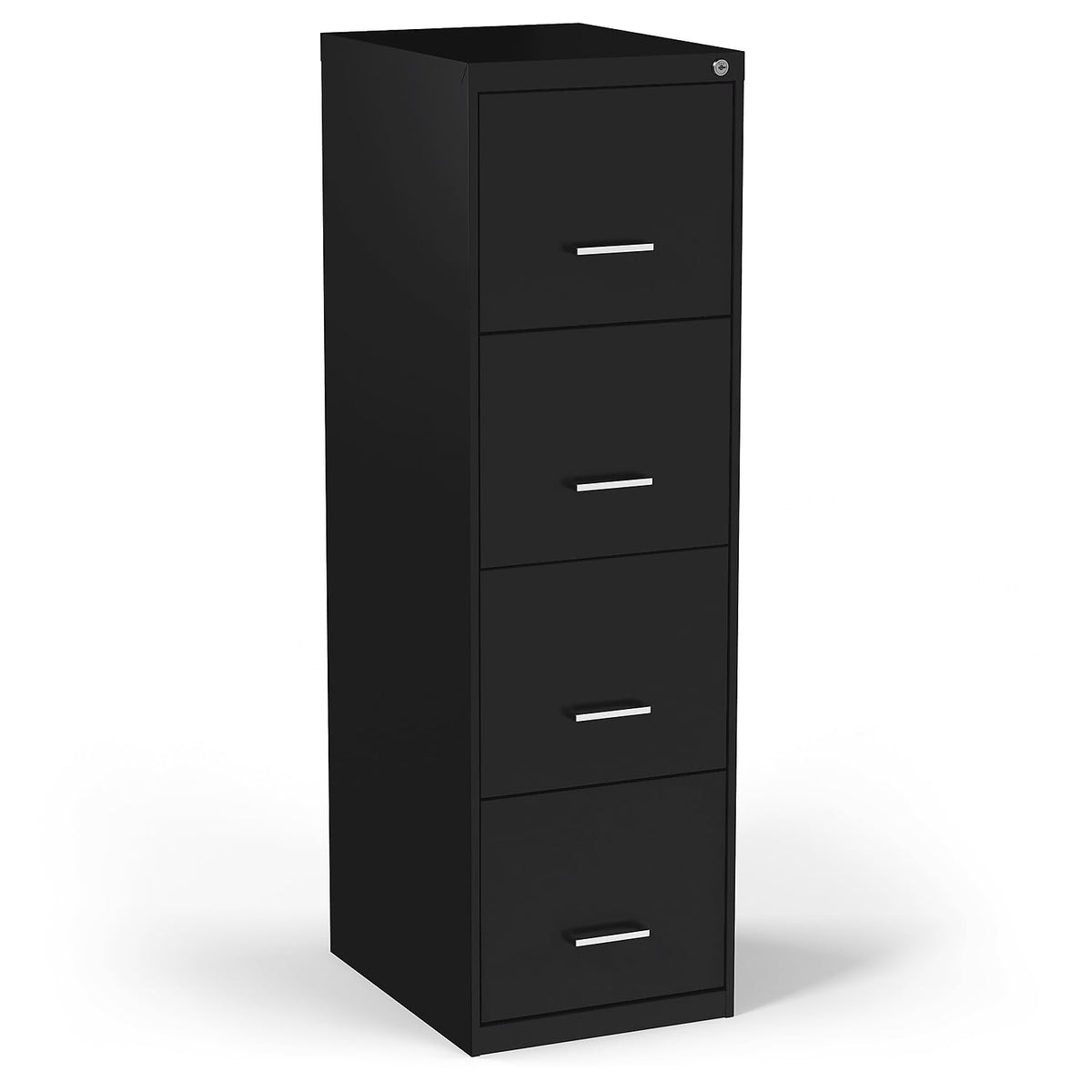 Black 4-Drawer Lockable File Cabinet S264