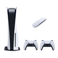 PS5 Disc Edition Gaming Console System Bundle with Extra Dualsense Controller and Media Remote Z91922