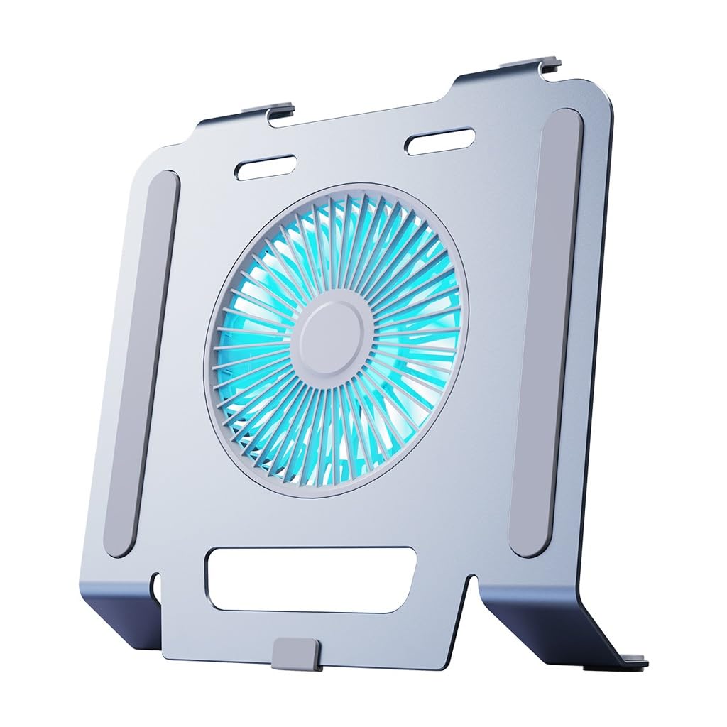 Aluminum Alloy Three Speed Regulation Desktop Fan Laptop Stand Gray T29154