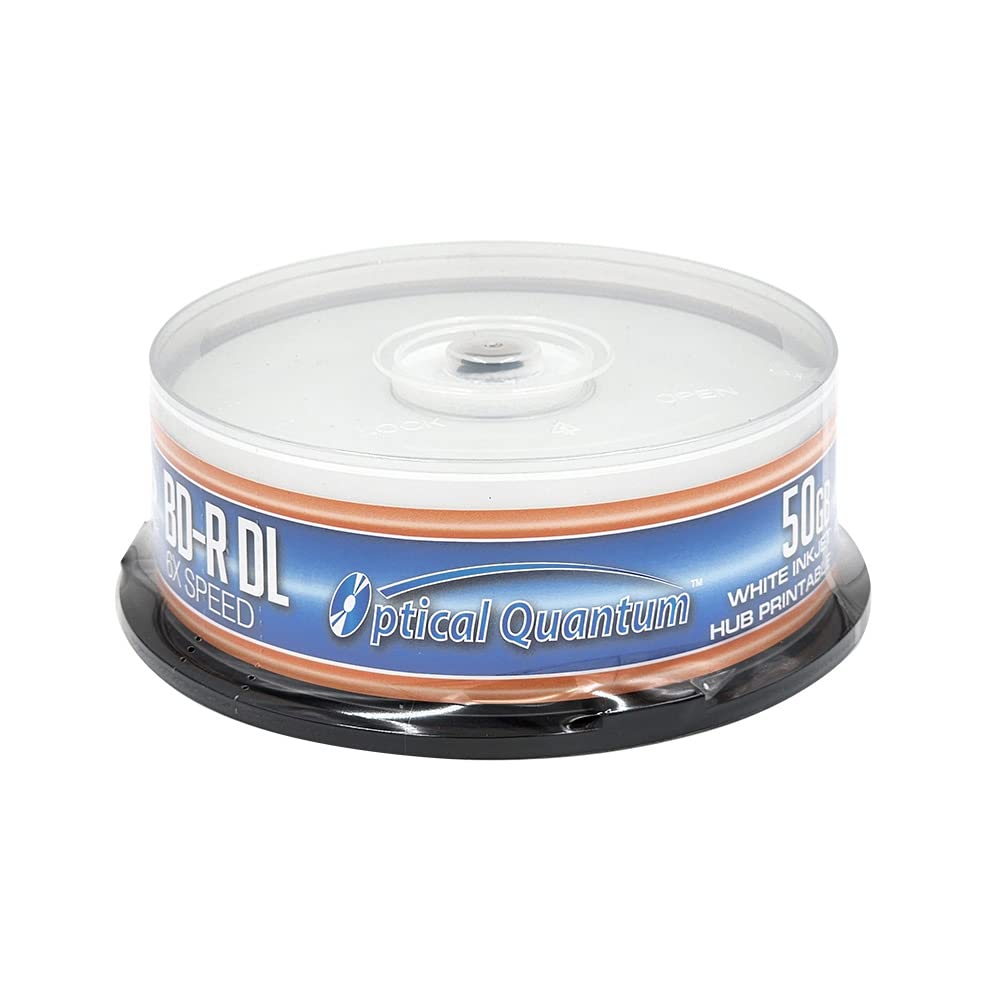 50GB White Inkjet Printable Blu-ray 25-Pack U189238