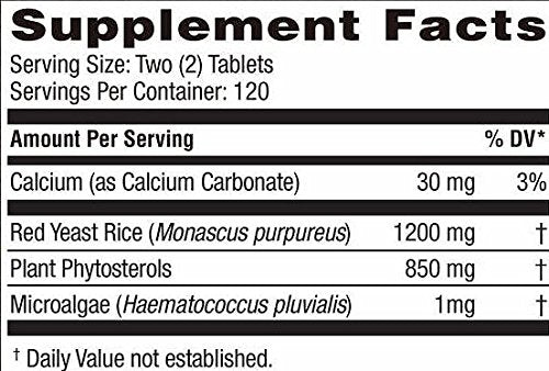 Red Yeast Rice 1200 mg Tablets O9761