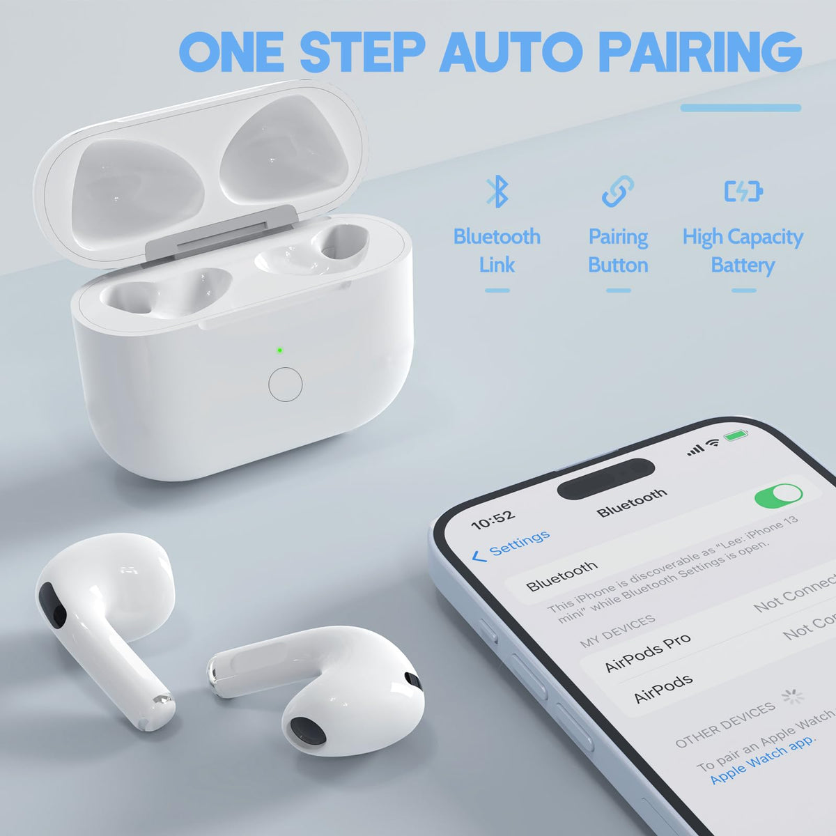 White Wireless Charging Case I15535