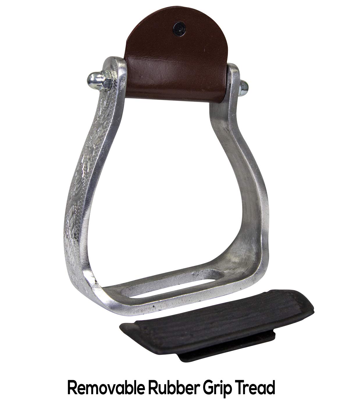 Angled Engraved Western Show Stirrups W32721