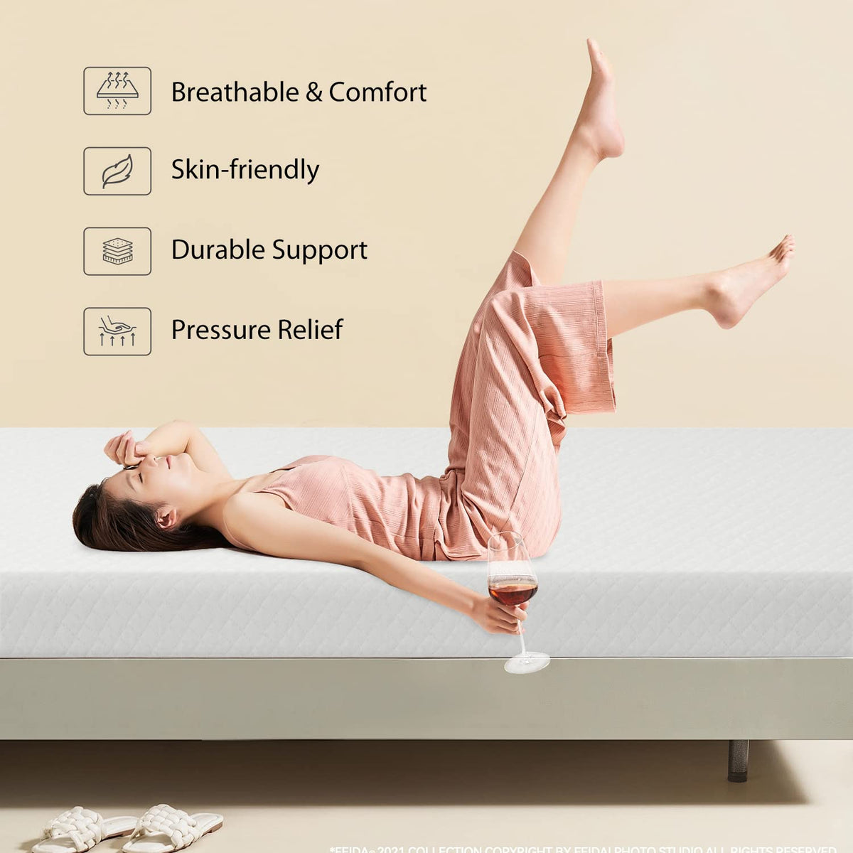 5 Inch Gel Memory Foam Twin Mattress B36953