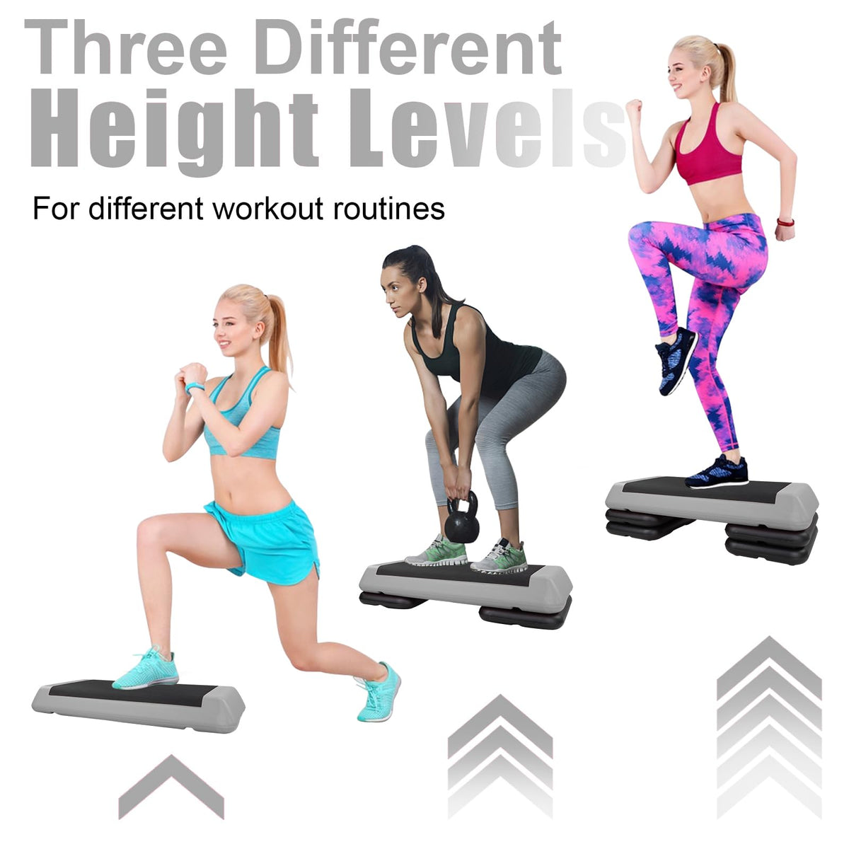 Adjustable Aerobic Stepper with 4 Risers A643