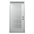 Fiberglass Smooth Primed Left Hand In-Swing Prehung Front Door 15 Lite Clear Glass 36" x 80" M818400