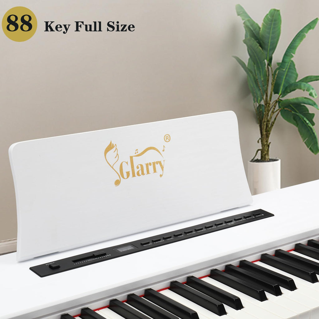 88-Key Digital Piano Full Weighted Hammer Action Triple Pedals White P832783