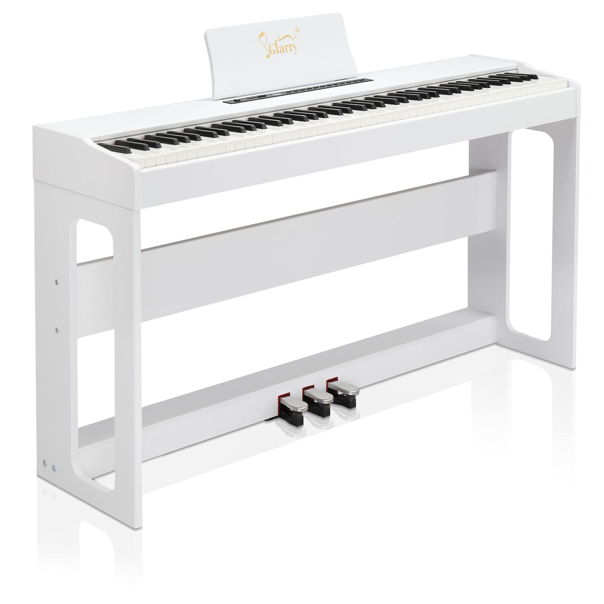 88-Key Digital Piano Full Weighted Hammer Action Triple Pedals White P832783
