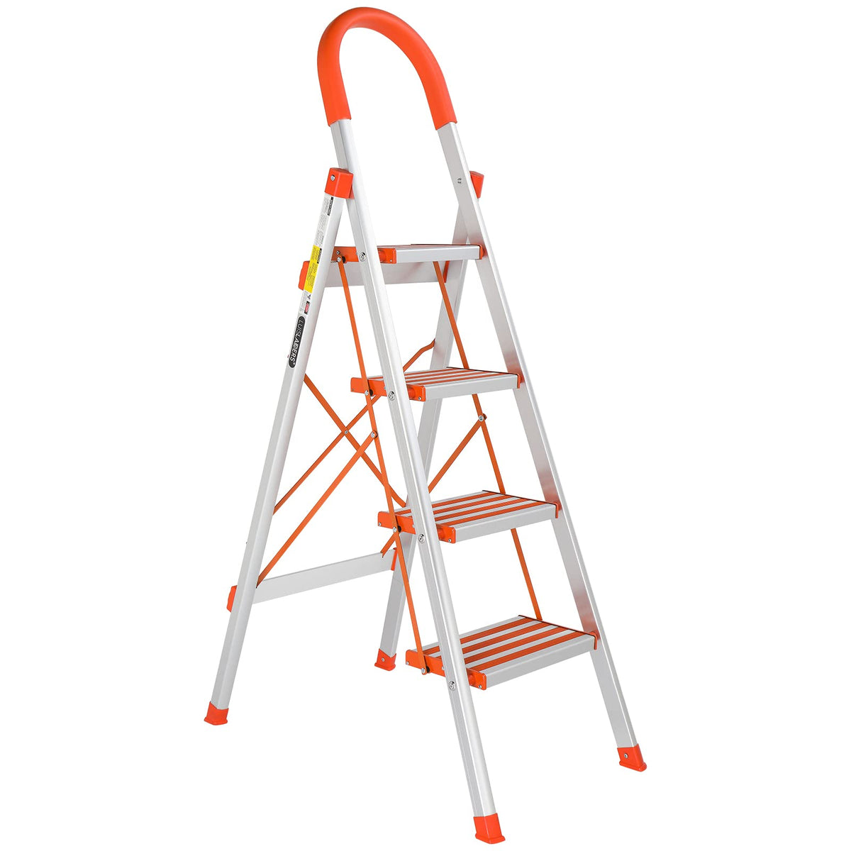 4 Step Aluminum Lightweight Folding Step Stool 350lbs X2959