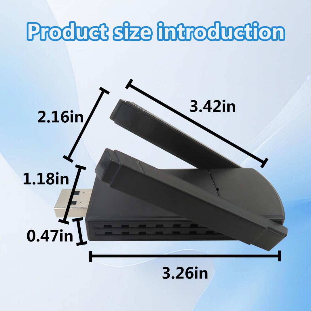 Wireless USB Adapter 1300Mbps Dual Antennas 5G/2.4G WiFi Adapter U22707