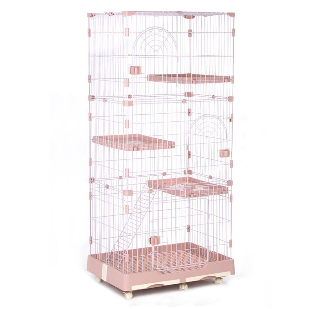Foldable 4 Tier Detachable Cat Cage with Hammock B4101