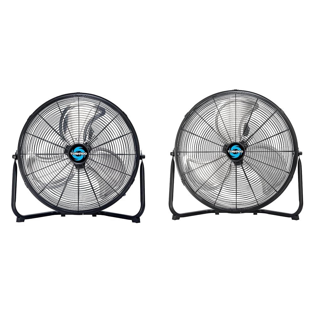 18" and 20" High Velocity Metal Floor Fans, 3-Speed U888