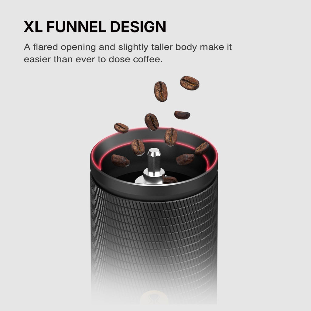 Manual Coffee Grinder with Conical Burr, Portable Hand Coffee Mill - Black J57057
