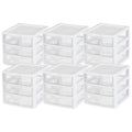 White Plastic 3 Drawer Desktop Storage Unit E60584