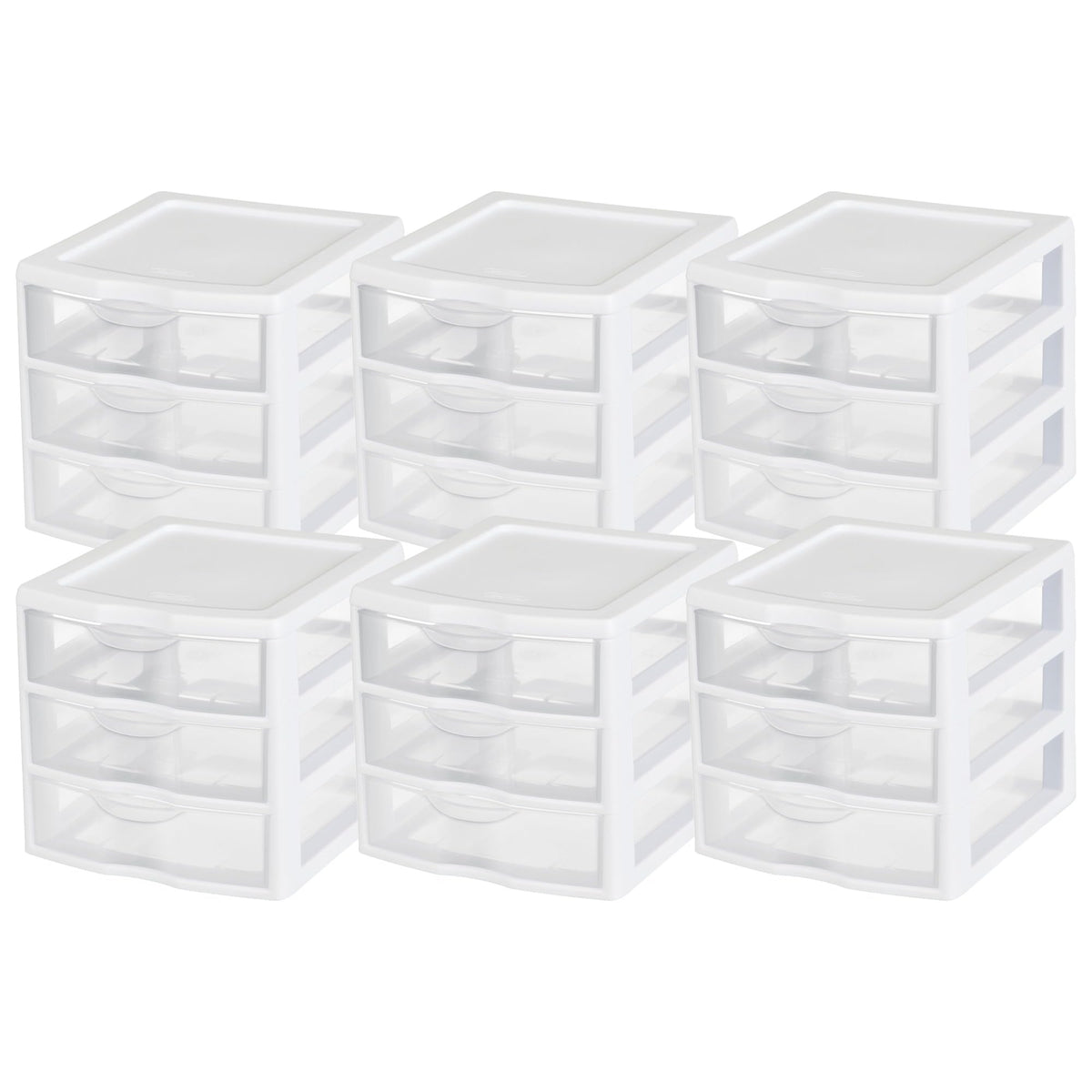White Plastic 3 Drawer Desktop Storage Unit E60584