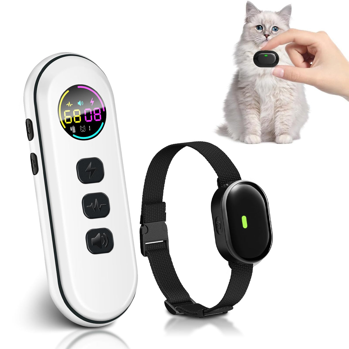 Ultra-Small Cat Training Collar with Remote, Waterproof, Rechargeable Q21876