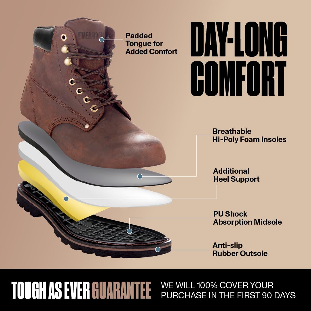 Soft Toe Leather Work Boots H5248