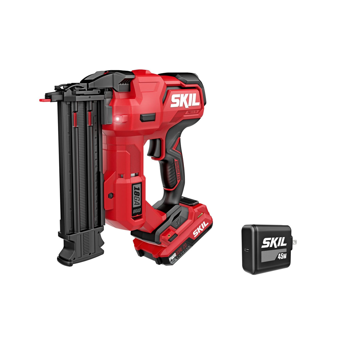 20V 18Ga Brad Nailer Kit with Battery and Charger P937