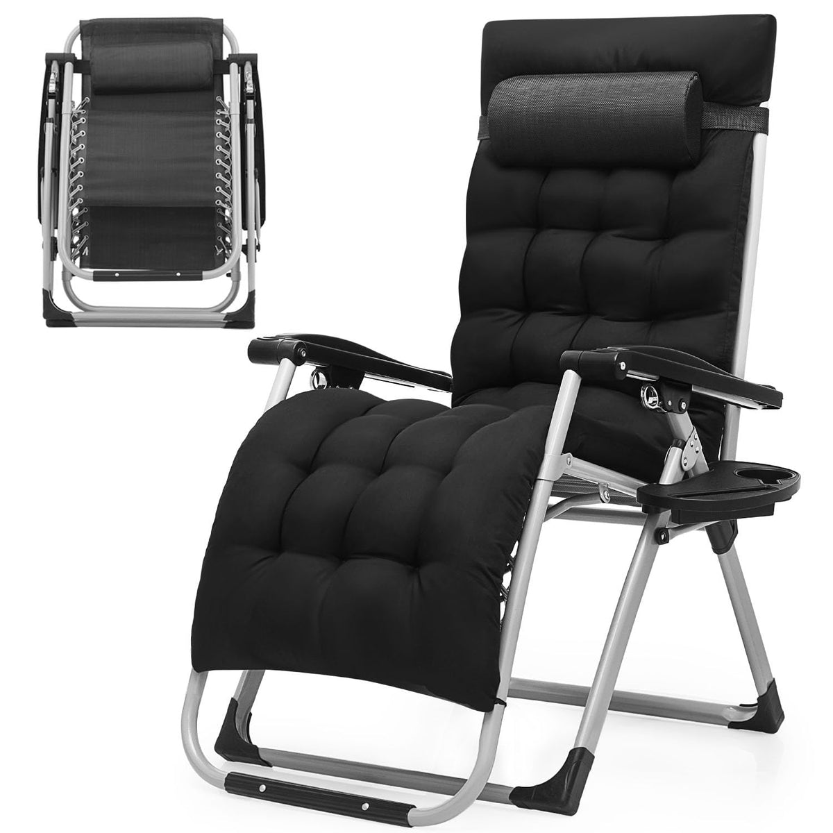 Zero Gravity Lounge Chair Black S763