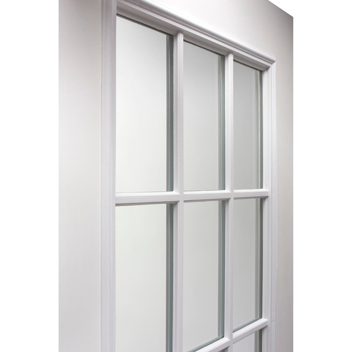 Fiberglass Smooth Primed Left Hand In-Swing Prehung Front Door 15 Lite Clear Glass 36" x 80" M818400