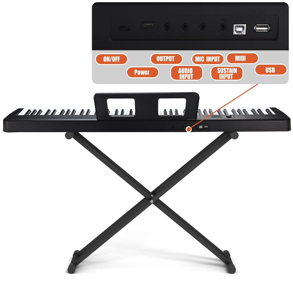 88 Key Electric Digital Piano with Semi Weighted Keys Z758