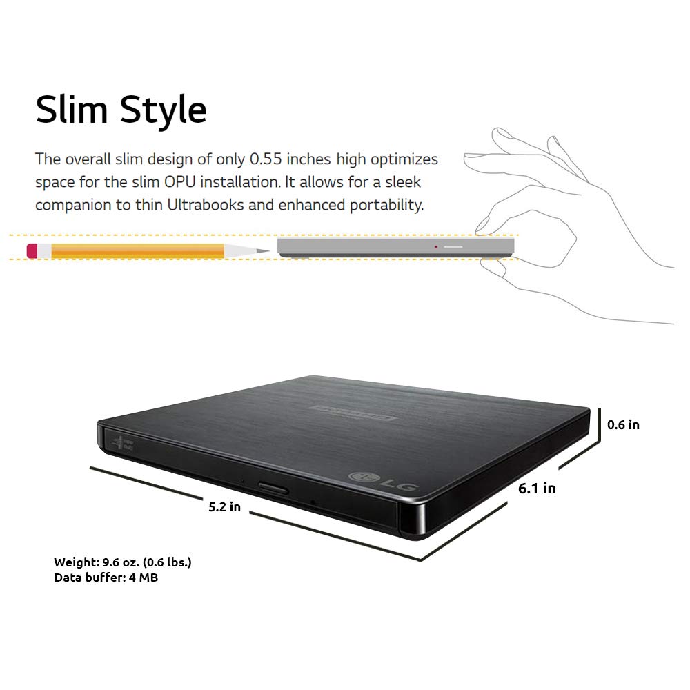 Portable 6X Ultra HD 4K Blu-ray Burner External Drive C672