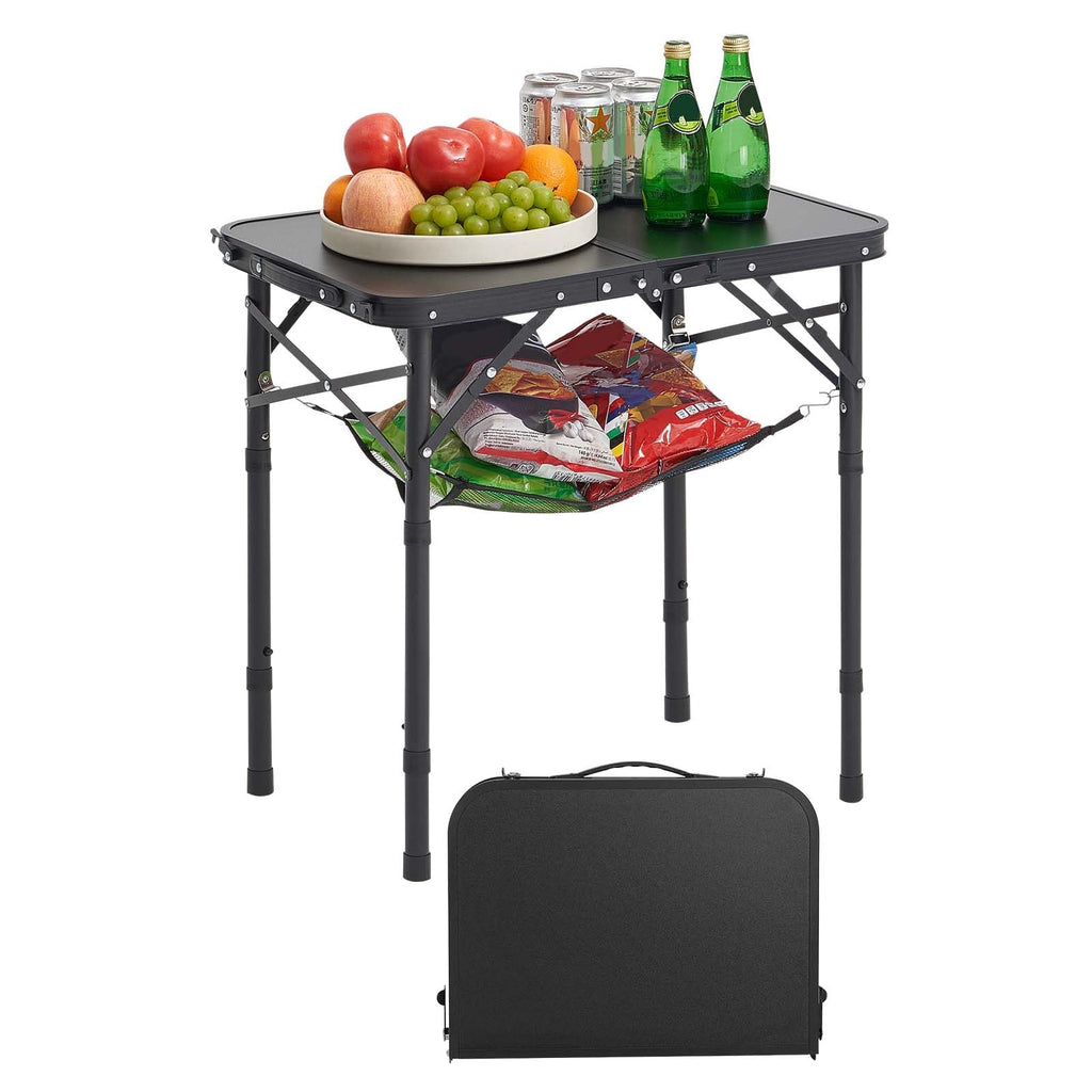 Folding Camping Table Adjustable Height Aluminum MDF 24 x 16 inch L2114