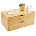 Bamboo Desk Organizer with Drawers F6488