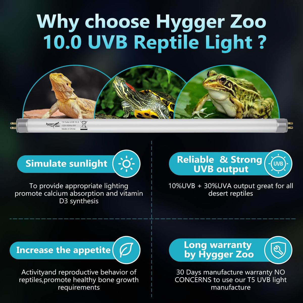 3-Pack UVB Reptile Light 10.0 Bulb 39W T5 Fluorescent M851733