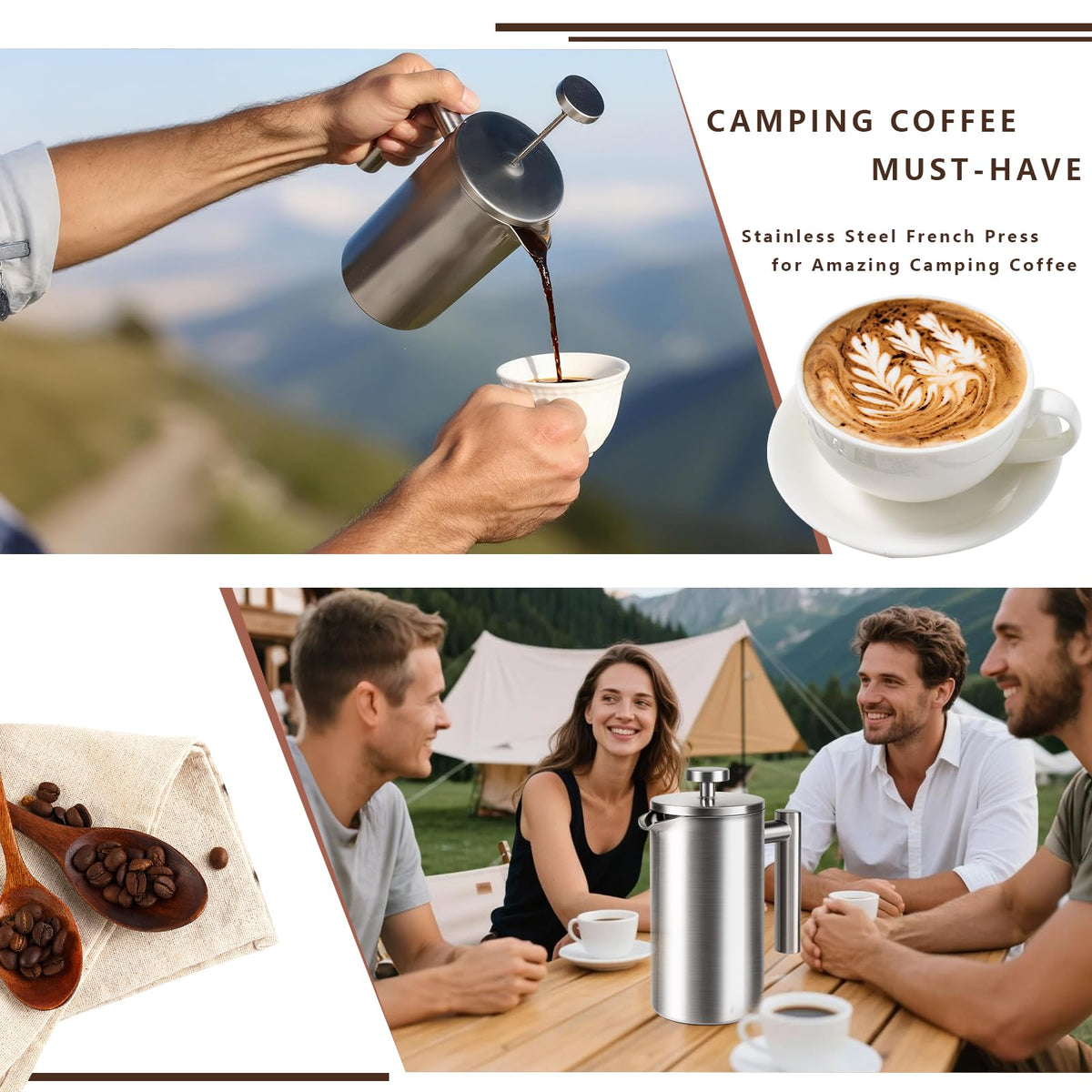 34 oz Stainless Steel French Press P602503