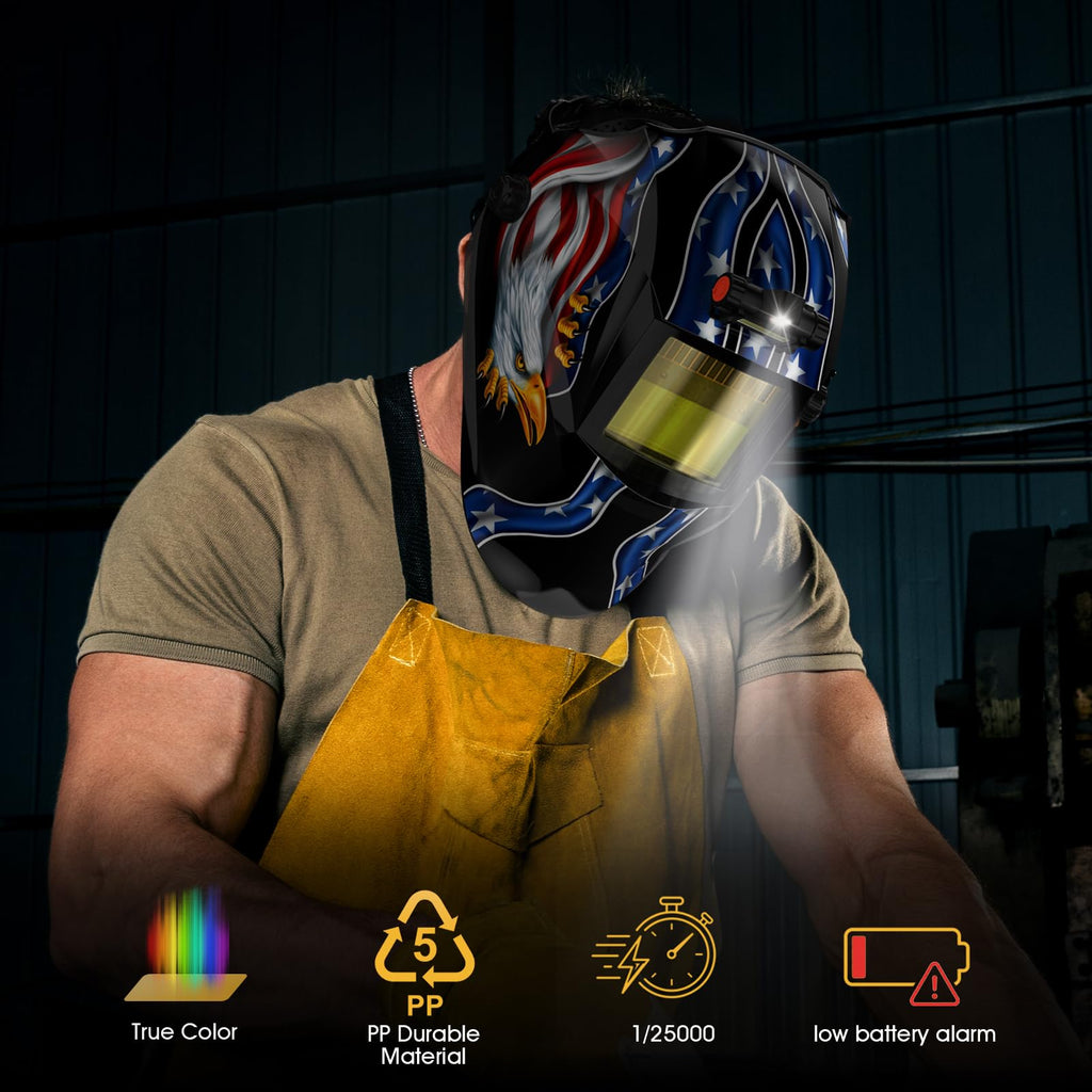 Auto Darkening Solar Powered Welding Helmet C1507