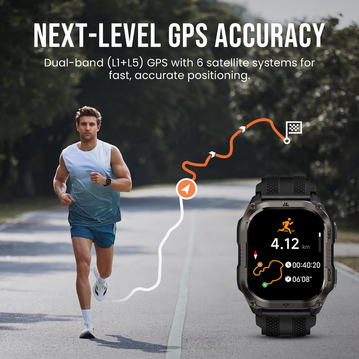 Smart Watch with GPS, Waterproof, 15-Day Battery Q58741