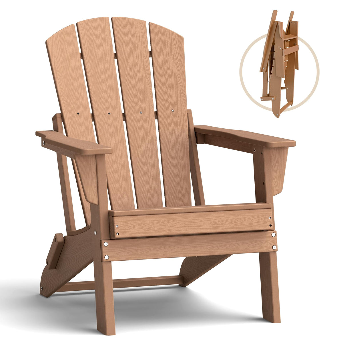 Folding HDPE Adirondack Chair P5214