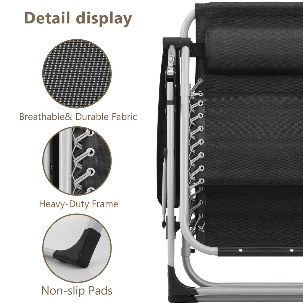 Zero Gravity Lounge Chair Black S763