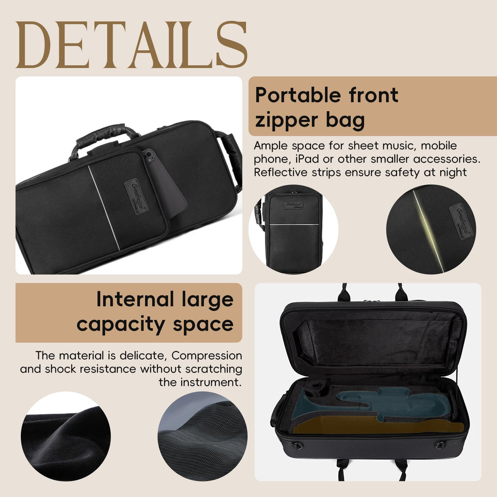 Rectangular Trumpet Case with Backpack Straps E44924