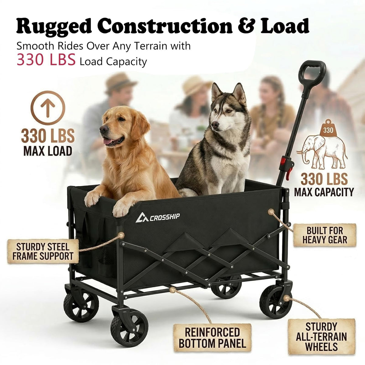 Folding Pet Wagon with Pet Pad Z591