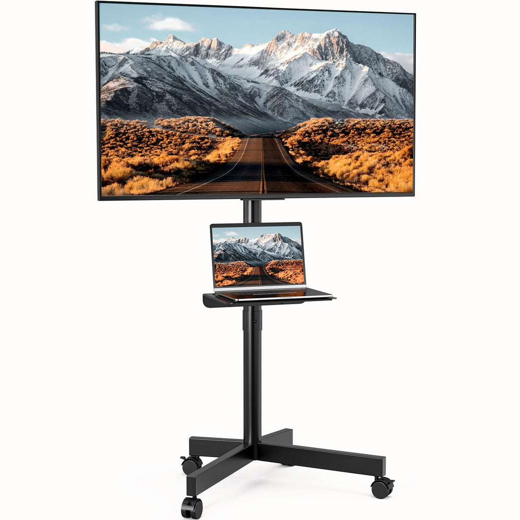 Rolling TV Stand with Wheels for 23-60 Inch Flat Curved TVs H678