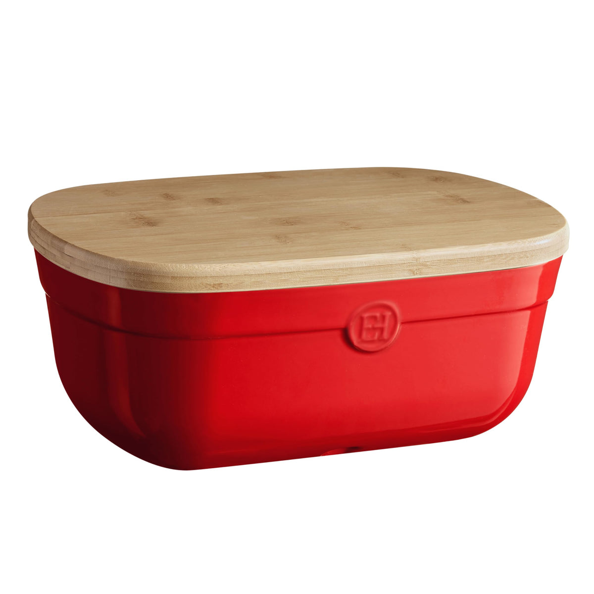 Ceramic Bread Box 14"x 9.85"x 6" Burgundy T83655