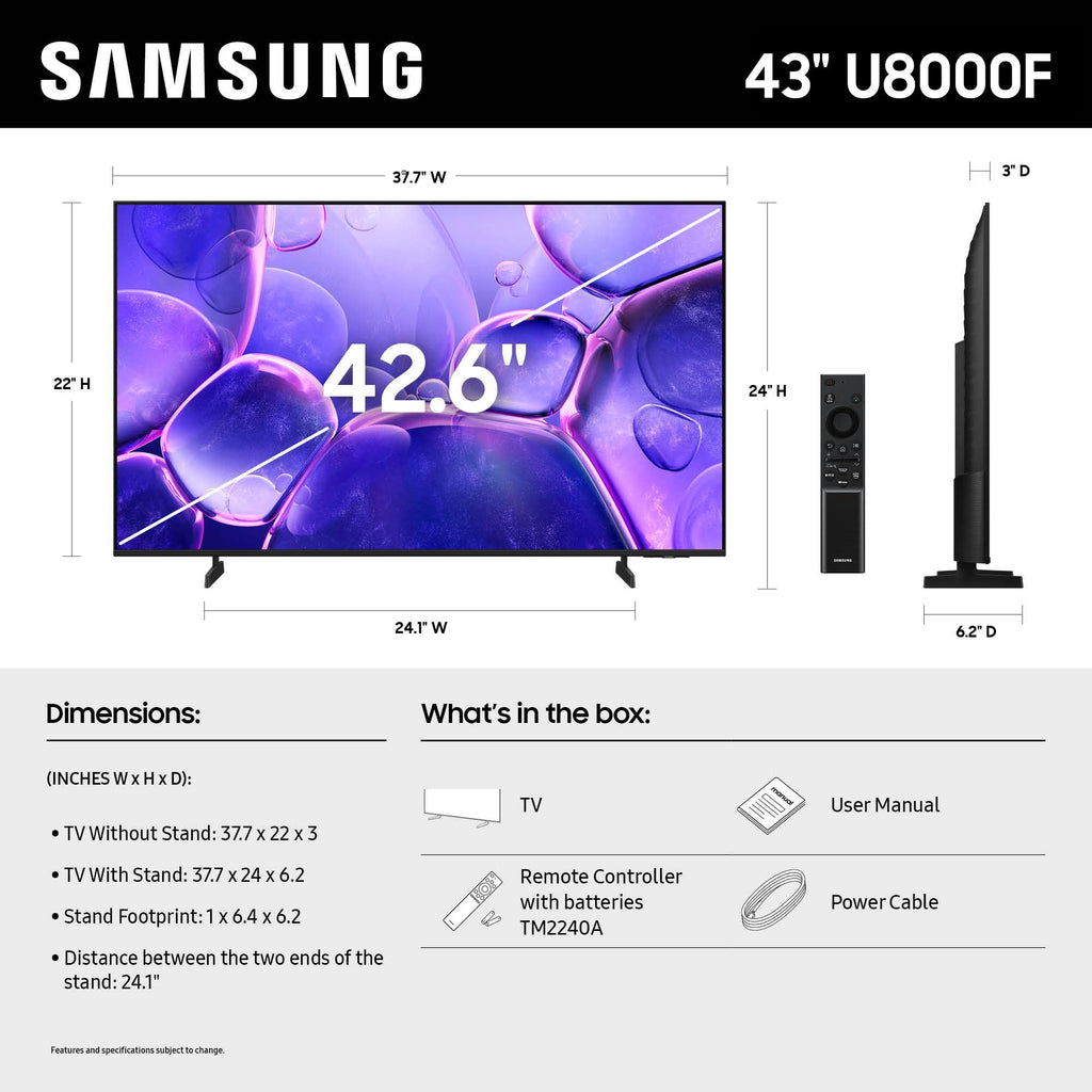 43-Inch Crystal UHD 4K Smart TV G234912