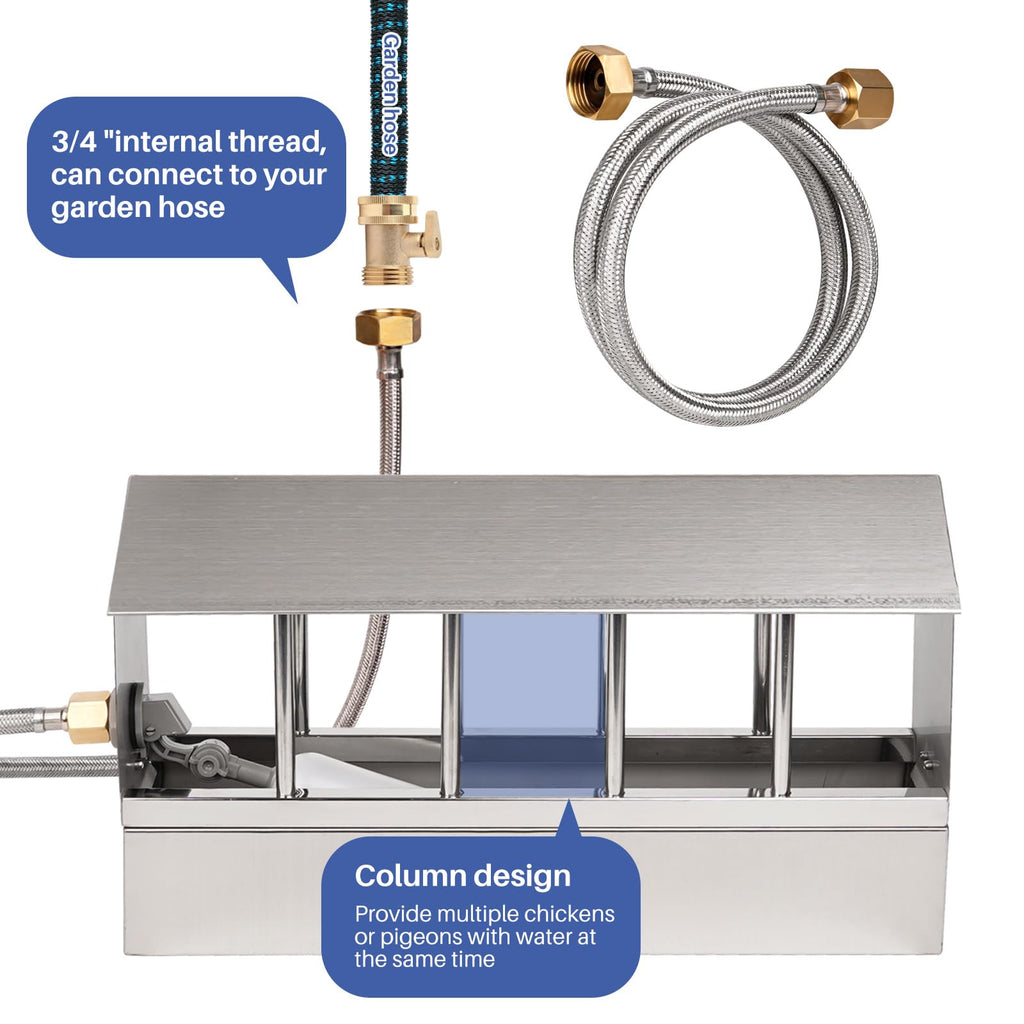 Stainless Steel Automatic Chicken Waterer with Float Valve G432245