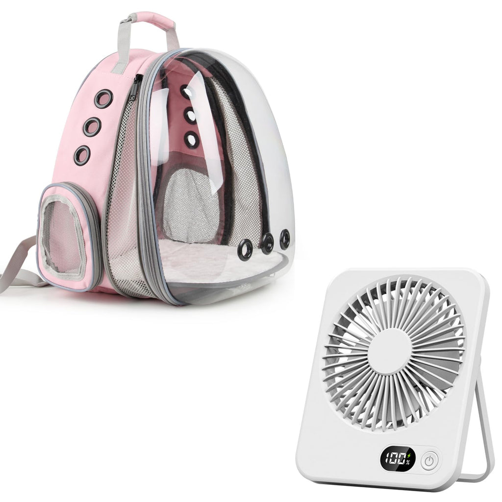 Expandable Cat Backpack with Mini Fan Q1649
