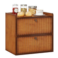 Rustic Bamboo Bread Box Double Layer Large Capacity S566