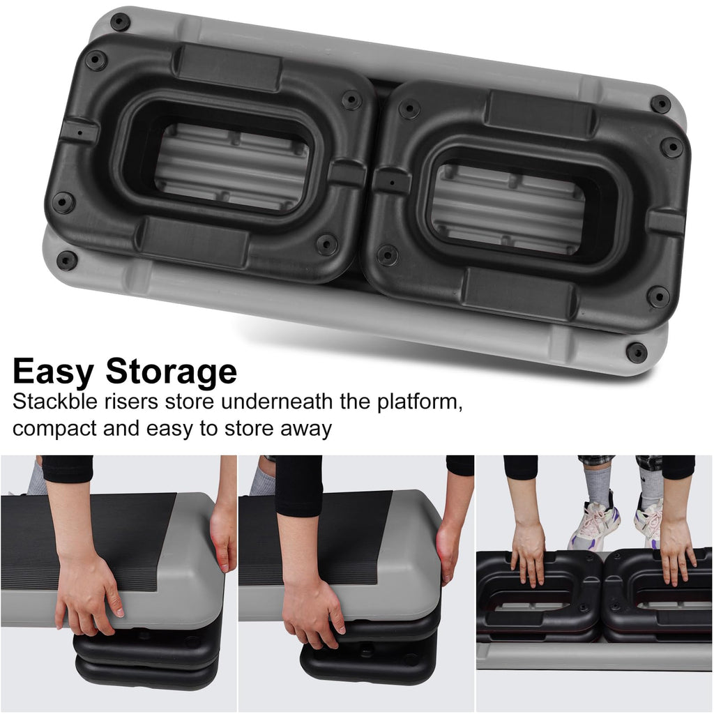 Adjustable Aerobic Stepper with 4 Risers A643