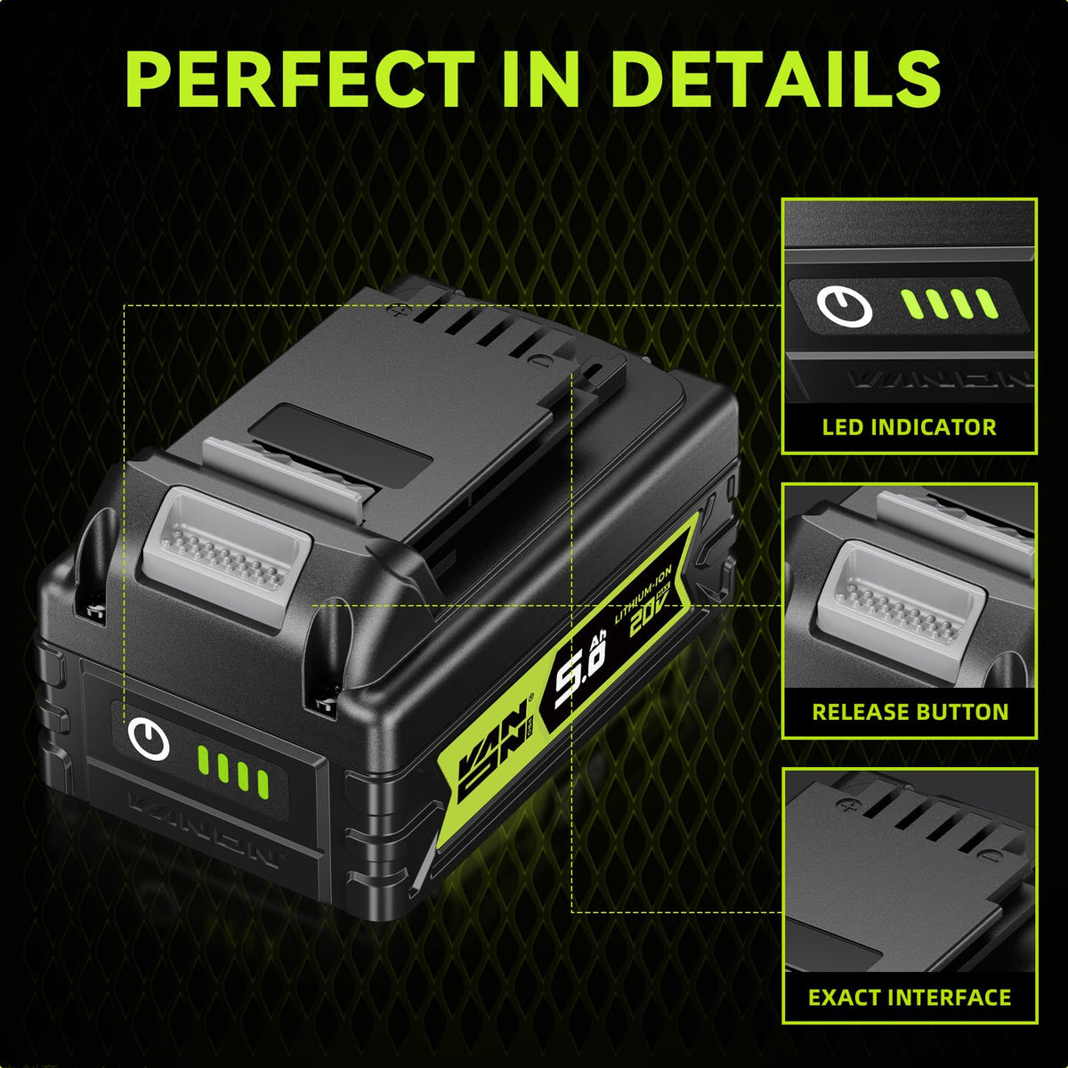 20V Max 5.0Ah Lithium Battery 2 Pack V559176