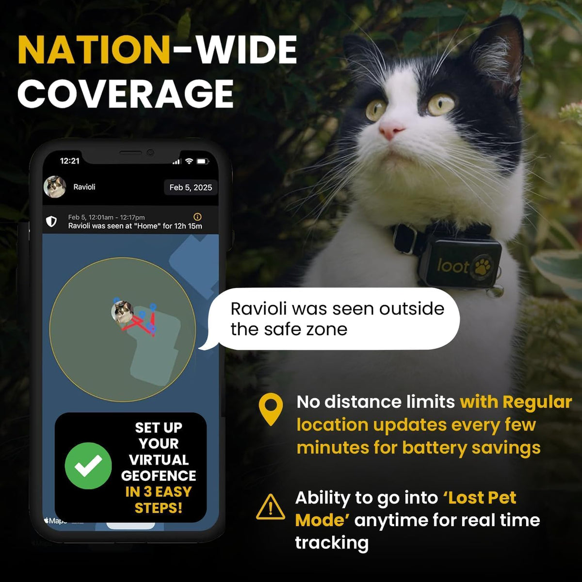 GPS Cat Tracker Collar L441813