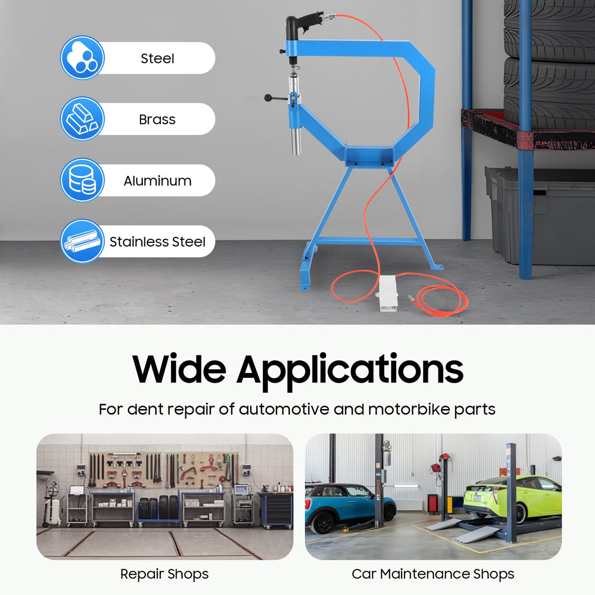 Pneumatic Planishing Hammer with Stand & Pedal H472
