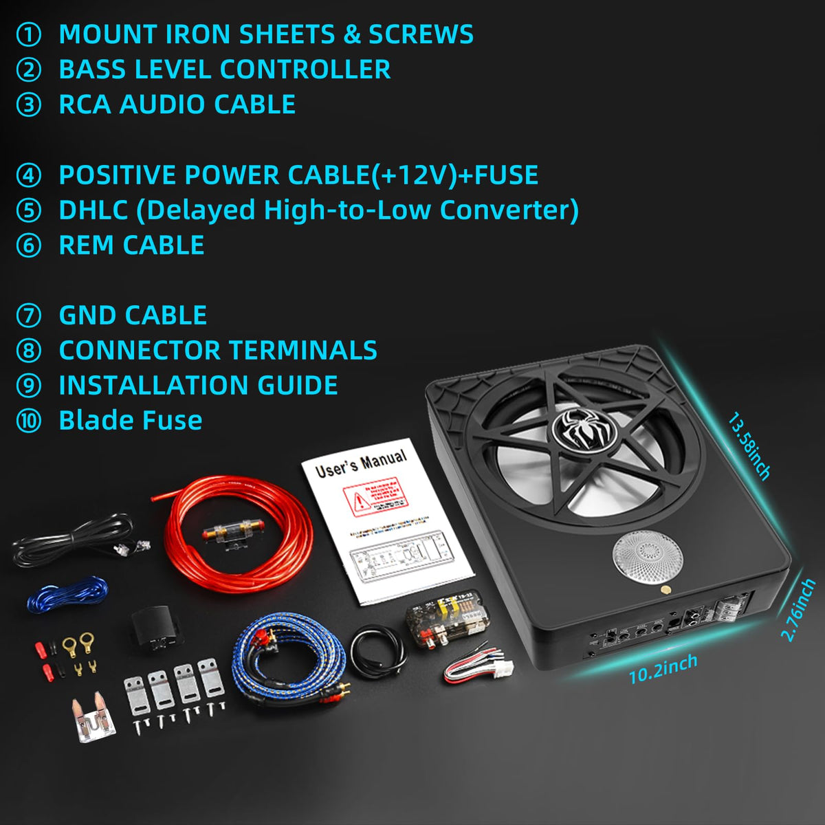 10" Powered Under Seat Subwoofer with Amp Z83796