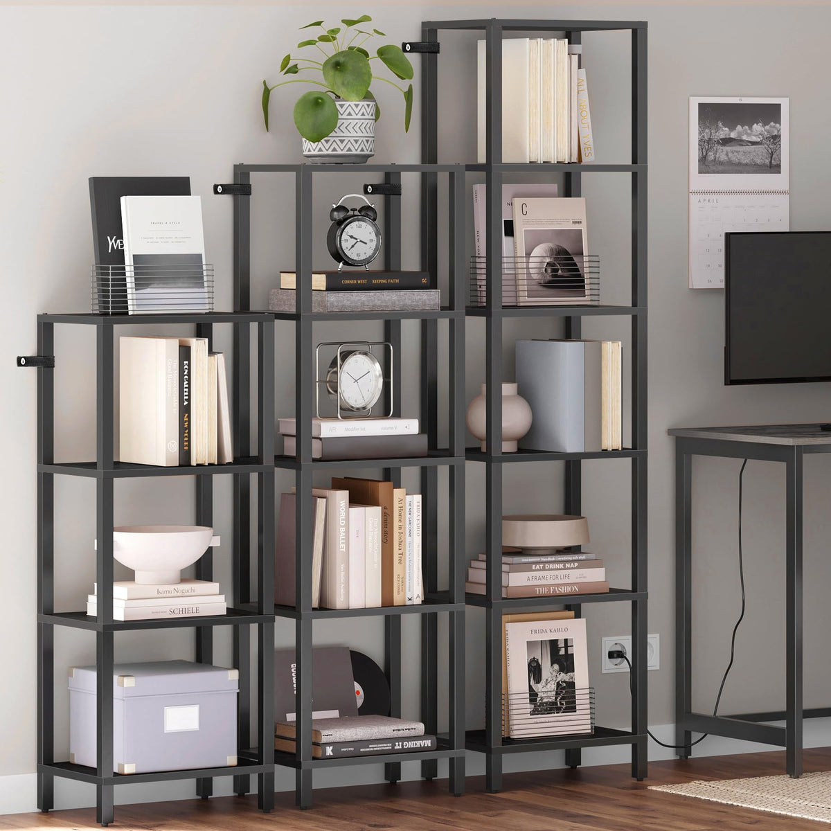 6-Tier Tall Narrow Bookshelf S24074