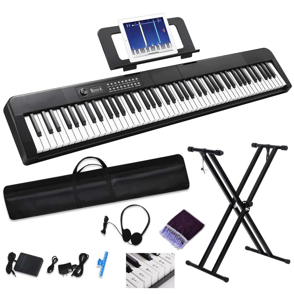 88 Key Electric Digital Piano with Semi Weighted Keys Z758