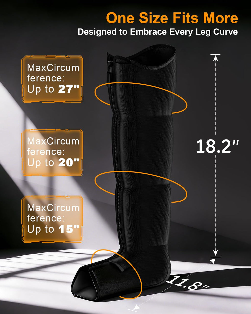Black Medium Leg Compression Boots Z6793